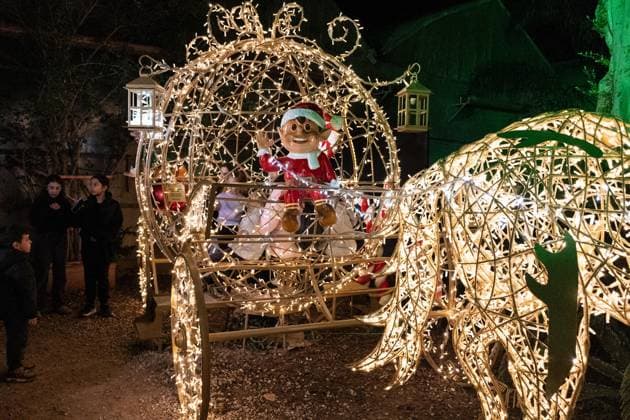 December 25, 2025, Bronx, New York, USA: People attend LUMAGICA Holidays light show at Yarkon Park in Tel Aviv, Israel on Christmas Day - December 25, 2025. Bronx USA - ZUMAr339 20251225_znp_r339_011 Copyright: xLevxRadinx