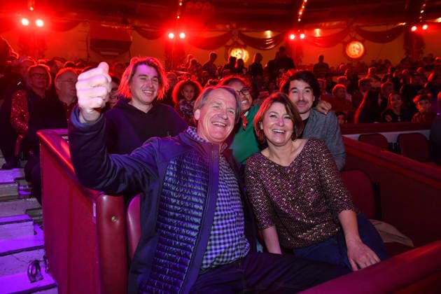 Markus Wasmeier with his wife Brigitte Premiere winter season 2025 Circus Krone Ich Du, Wir Krone Manege Kronebau Munich December 25, 2025