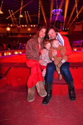 Michael von Kassel with his wife Kitty and their children Premiere winter season 2025 Circus Krone Ich Du, Wir Krone Manege Kronebau Munich December 25, 2025