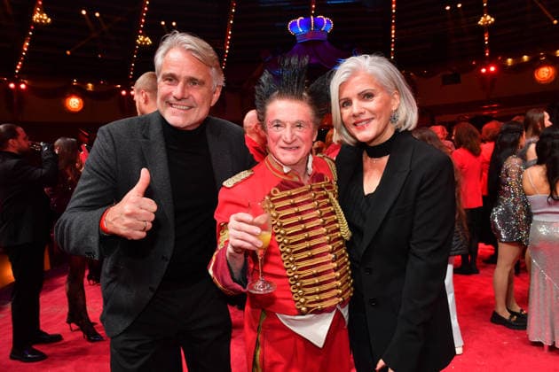 Birgit Schrowange with husband Frank Sporthelfer Premiere winter season 2025 Circus Krone Ich Du, Wir Krone Manege Kronebau Munich December 25, 2025