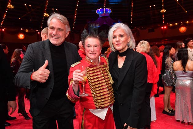 Birgit Schrowange with husband Frank Sporthelfer Premiere winter season 2025 Circus Krone Ich Du, Wir Krone Manege Kronebau Munich December 25, 2025