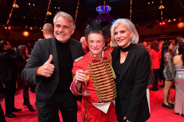 Birgit Schrowange with husband Frank Sporthelfer Premiere winter season 2025 Circus Krone Ich Du, Wir Krone Manege Kronebau Munich December 25, 2025