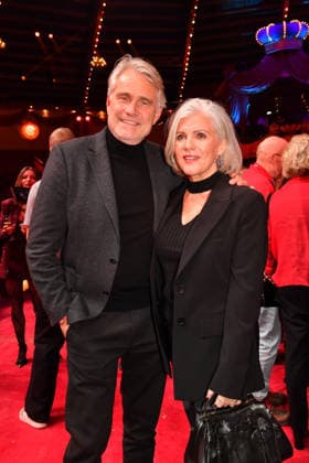 Birgit Schrowange with husband Frank Sporthelfer Premiere winter season 2025 Circus Krone Ich Du, Wir Krone Manege Kronebau Munich December 25, 2025