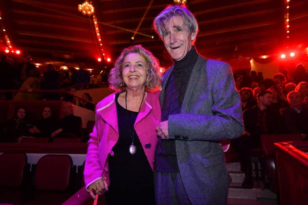 Michaela May with husband Bernd Schadewald Premiere winter season 2025 Circus Krone Ich Du, Wir Krone Manege Kronebau Munich December 25, 2025