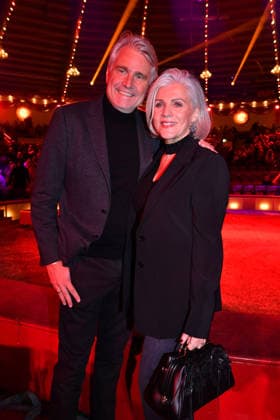 Birgit Schrowange with husband Frank Sporthelfer Premiere winter season 2025 Circus Krone Ich Du, Wir Krone Manege Kronebau Munich December 25, 2025