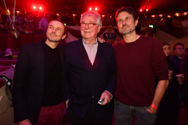 Lukas Verhoeven, Friedrich von Thun and Simon Verhoeven Premiere winter season 2025 Circus Krone Ich Du, Wir Krone Manege Kronebau Munich December 25, 2025