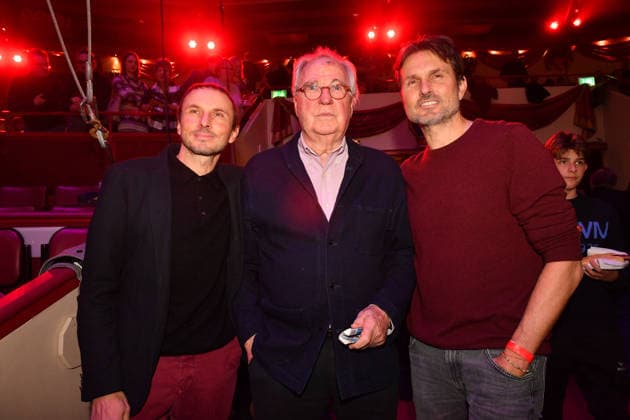 Lukas Verhoeven, Friedrich von Thun and Simon Verhoeven Premiere winter season 2025 Circus Krone Ich Du, Wir Krone Manege Kronebau Munich December 25, 2025