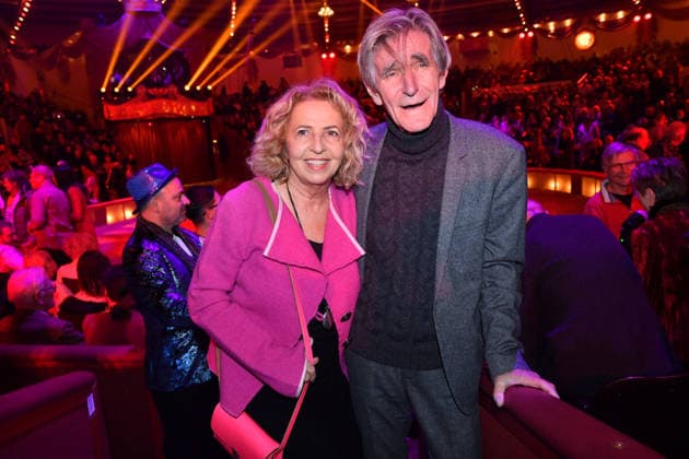 Michaela May with husband Bernd Schadewald Premiere winter season 2025 Circus Krone Ich Du, Wir Krone Manege Kronebau Munich December 25, 2025