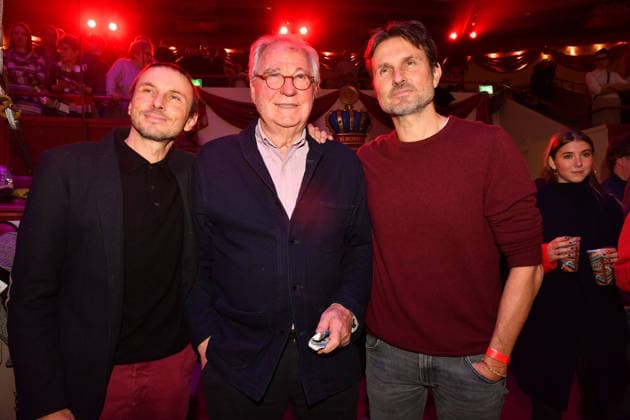 Lukas Verhoeven, Friedrich von Thun and Simon Verhoeven Premiere winter season 2025 Circus Krone Ich Du, Wir Krone Manege Kronebau Munich December 25, 2025