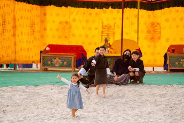 26-12-2025 Bhutan King Jigme Khesar Namgyel Wangchuck and Queen Jetsun Pema and Gyalsey Jigme Namgyel and Gyalsey Ugyen Wangchuckare and Gyalsem Sonam Yangden Wangchuck are in Gelephu during the fourth Gelephu Mindfulness City (GMC) Volunteer Programme, held from 22 to 26 December.  Copyright: xPPEx