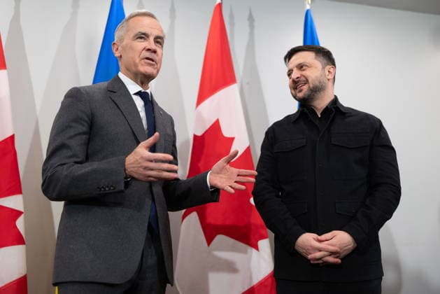 December 27, 2025, Halifax, Ns, Canada: Prime Minister Mark Carney, left, and Ukrainian President Volodymyr Zelenskyy hold a press conference in ..Halifax, N.S. on Saturday, December 27, 2025. Halifax Canada  - ZUMAc35_ 20251227_zaf_c35_011 Copyright: xRileyxSmithx