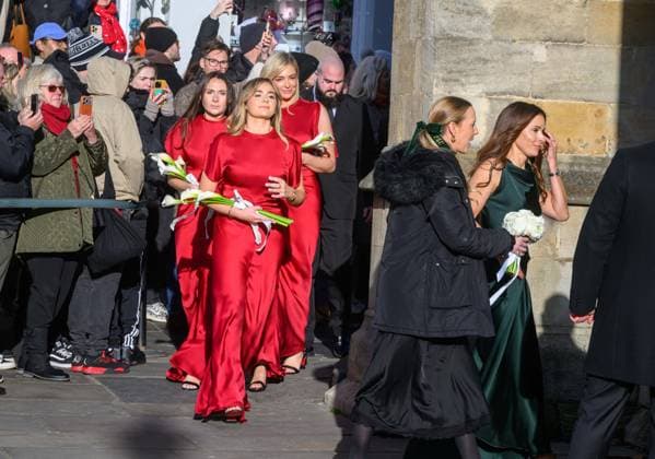 The wedding of Holly Ramsay to Adam Peaty The wedding of influencer Holly Ramsay to Olympic swimmer Adam Peaty at Bath Abbey (27 Dec 2025). - Tana Ramsay ahead of Bridesmaids icluding Tilly Ramsay. Bridesmaids headed by Tilly Ramsay.  Copyright: xAdrianxSherrattx NINTCHDBPICT001048094069
