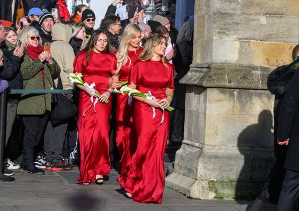 The wedding of Holly Ramsay to Adam Peaty The wedding of influencer Holly Ramsay to Olympic swimmer Adam Peaty at Bath Abbey (27 Dec 2025). - Tana Ramsay ahead of Bridesmaids icluding Tilly Ramsay. Bridesmaids headed by Tilly Ramsay.  Copyright: xAdrianxSherrattx NINTCHDBPICT001048094147
