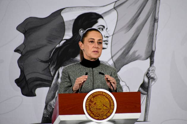 Mexico™s President Claudia Sheinbaum News Conference Mexican President Claudia Sheinbaum Pardo speaks during a press conference at the National Palace. on December 29, 2025, in Mexico City, Mexico. (Photo by Luis Barron Eyepix Group) Copyright: xLuisxBarronx xEyepixxGroupx LB_29122025_174319