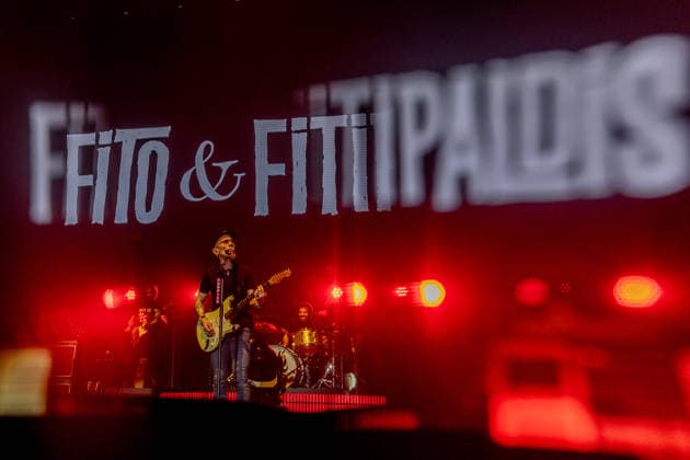 Fito Fitipaldis performs at the Movistar Arena The musical group Fito Fitipaldis during their concert at the Movistar Arena, on December 29, 2025, in Madrid Spain Fito y Fitipaldis return to the Movistar Arena in Madrid more than two years later, within their tour Aullidos Tour, in which they will combine their classic songs with new songs On the stage also sounds El monte de los aullidos, their eighth album Espana  Copyright: xRicardoxRubiox 7190299