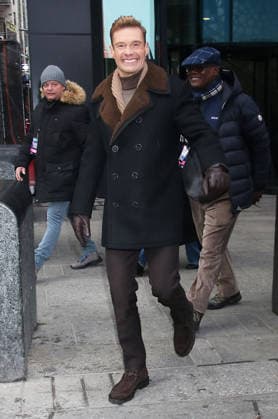 NEW YORK, NY- DECEMBER 30: Ryan Seacrest seen at One Times Square ahead of Dick Clark s New Year s Rockin Eve with Ryan Seacrest on December 30, 2025 in New York City. Copyright: xRWx