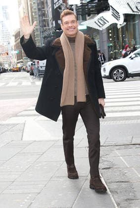 NEW YORK, NY- DECEMBER 30: Ryan Seacrest seen at One Times Square ahead of Dick Clark s New Year s Rockin Eve with Ryan Seacrest on December 30, 2025 in New York City. Copyright: xRWx