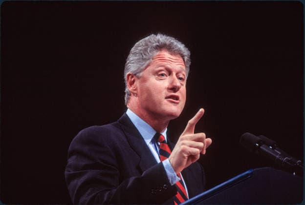 November 13, 1995, Washington, District Of Columbia, USA: United States President Bill Clinton makes remarks at the Democratic Leadership Council (DLC) Annual Conference at the Walter E. Washington Convention Center in Washington, DC on November 13, 1995 Washington USA - ZUMAs152 19951113_faa_s152_001 Copyright: xRonxSachsx