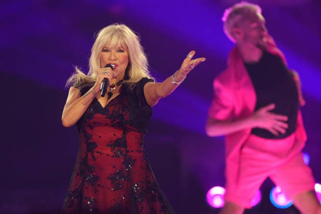 Silvester Schlagerboom 2026 live Die Wunderlichtershow Samantha Fox British pop singer, model and actress Silvester Schlagerboom 2026 on December 31, 2025 in the basketball arena of FC Bayern Munich, BMW Park Munich