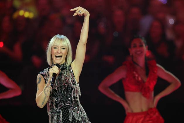 Silvester Schlagerboom 2026 live Die Wunderlichtershow Christin Stark German pop singer and TV presenter Silvester Schlagerboom 2026 on December 31, 2025 in the basketball arena of FC Bayern Munich, BMW Park Munich