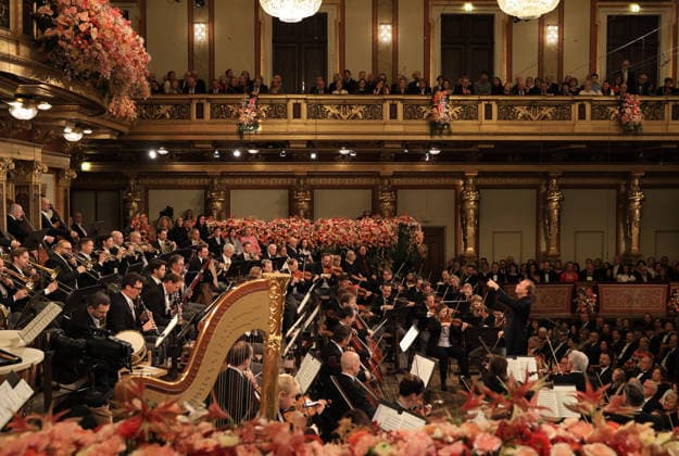 (260101) -- VIENNA, Jan. 1, 2026 -- The Vienna Philharmonic Orchestra performs under the baton of conductor Yannick Nezet-Seguin during the 2026 Vienna Philharmonic New Year s Concert in Vienna, Austria, Jan. 1, 2026. ( The Vienna Philharmonic Orchestra Handout via Xinhua) AUSTRIA-VIENNA-NEW YEAR-CONCERT DieterxNagl 