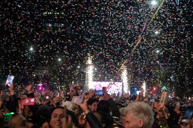 The world s largest electronic music festival in Mexico City MEXICO CITY, MEXICO - JANUARY 01: Tens of thousands of people attend the world s largest electronic music festival as part of the New Year celebration, at Reforma Avenue, in Mexico City, Mexico on January 01, 2026. The open-air event was organized by the Mexico City government to celebrate the New Year in the capital s historic center. Alejandro Aguilar Lopez Anadolu Mexico City Mexico. Editorial use only. Please get in touch for any other usage.  Copyright: x2026xAnadoluxAlejandroxAguilarxLopezx