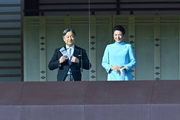 Emperor Naruhito new year public greeting in Tokyo TOKYO, JAPAN - JANUARY 2: Japan s Emperor Naruhito, Empress Masako and Princess Aiko appear on the palace balcony to greet well-wishers during the New Year’s general public greeting at the Imperial Palace in Tokyo, Japan on January 2, 2026. Thousands of people gathered to offer New Year wishes as the Imperial Family’s annual seasonal event drew large crowds. David Mareuil Anadolu Tokyo Japan. Editorial use only. Please get in touch for any other usage.  Copyright: x2026xAnadoluxDavidxMareuilx