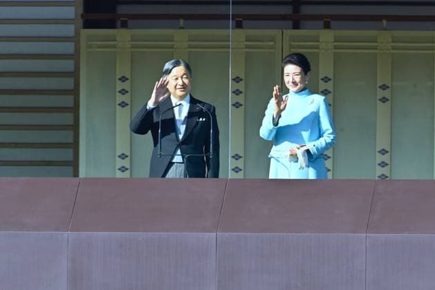 Emperor Naruhito new year public greeting in Tokyo TOKYO, JAPAN - JANUARY 2: Japan s Emperor Naruhito, Empress Masako and Princess Aiko appear on the palace balcony to greet well-wishers during the New Year’s general public greeting at the Imperial Palace in Tokyo, Japan on January 2, 2026. Thousands of people gathered to offer New Year wishes as the Imperial Family’s annual seasonal event drew large crowds. David Mareuil Anadolu Tokyo Japan. Editorial use only. Please get in touch for any other usage.  Copyright: x2026xAnadoluxDavidxMareuilx