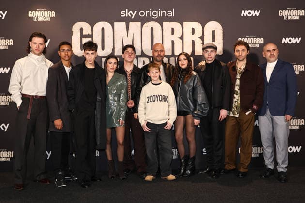 Rome, Barberini Cinema, photocall for the Sky series Gomorrah - The Origins. Pictured: Francesco Pellegrino, Junior Rancel Rodriguez Arcia, Fabiola Balestriere, Luca Lubrano, Antonio Incalza, Marco D Amore, Tullia Venezia, Antonio Del Duca, Flavio Furno, and Francesco Ghiaccio. Copyright: xMarcoxProvvisionatox xipa-agency.netx xMarcoxProvvisionatox IPA_Agency_IPA69625956