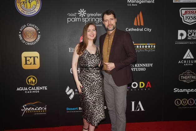 January 2, 2026, Palm Springs, California, USA: Director NICOLE BAZUIN and actor JOHN FLEMING ( Modern Whore ) arrive on the red carpet for the Opening Night screening of Calle Malaga Palm Springs USA - ZUMAp226 20260102_zep_p226_007 Copyright: xPatrickxPerezx