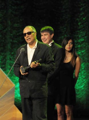 51st International Antalya Golden Orange Film Festival ANTALYA, TURKEY - OCTOBER 18: Iranian director Abbas Kiarostami (front) speaks after receiving his Lifetime Achievement Award during the closing ceremony of the 51st International Antalya Golden Orange Film Festival on October 18, 2014 in Antalya, Turkey. Antalya Turkey. Editorial use only. Please get in touch for any other usage.  Copyright: x2025xAnadoluxMustafaxÃ‡iftcix