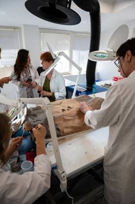 **NO WEB OR NEWSPAPERS ONLY FOR ITALY** Restoration of the Sarcophagus of the Etruscan Spouses at the National Etruscan Museum of Villa Giulia  Copyright: xRomax xipa-agency.netx xRomax IPA_Agency_IPA69712477