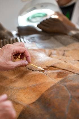 **NO WEB OR NEWSPAPERS ONLY FOR ITALY** Restoration of the Sarcophagus of the Etruscan Spouses at the National Etruscan Museum of Villa Giulia  Copyright: xRomax xipa-agency.netx xRomax IPA_Agency_IPA69712480