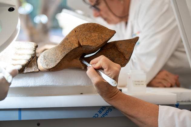 **NO WEB OR NEWSPAPERS ONLY FOR ITALY** Restoration of the Sarcophagus of the Etruscan Spouses at the National Etruscan Museum of Villa Giulia  Copyright: xRomax xipa-agency.netx xRomax IPA_Agency_IPA69712507