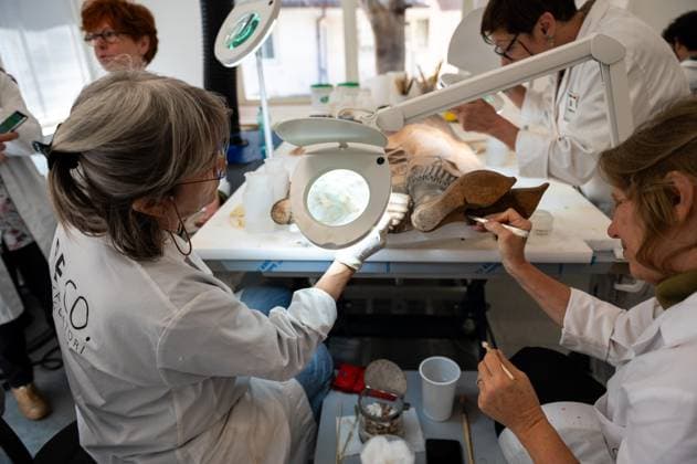 **NO WEB OR NEWSPAPERS ONLY FOR ITALY** Restoration of the Sarcophagus of the Etruscan Spouses at the National Etruscan Museum of Villa Giulia  Copyright: xRomax xipa-agency.netx xRomax IPA_Agency_IPA69712508