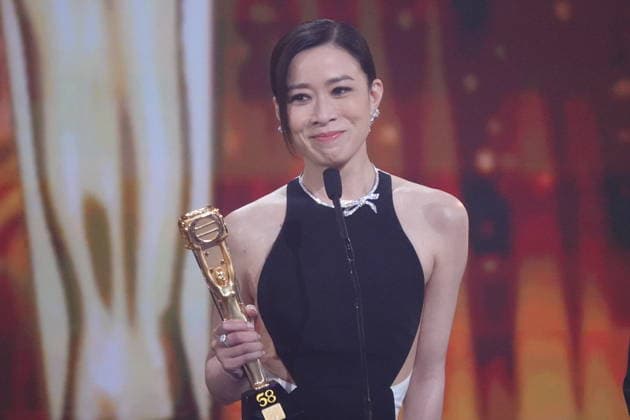 MACAO, CHINA - JANUARY 04: Actress Charmaine Sheh Sze-man wins the Best Actress award for the fourth time at the TVB Anniversary Awards 2025 on January 4, 2026 in Macao, China.  Copyright: xVCGx 111613292521