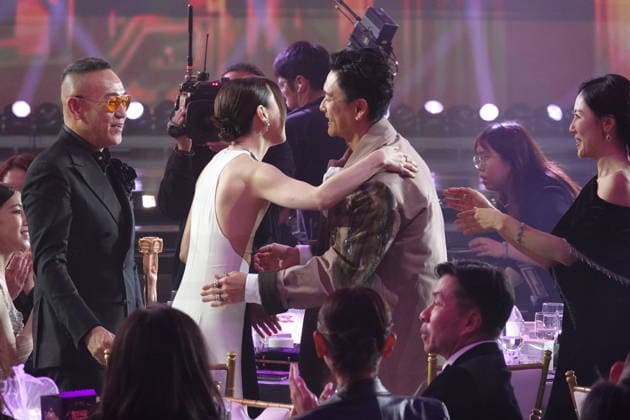 MACAO, CHINA - JANUARY 04: Actress Charmaine Sheh Sze-man and actor Bosco Wong Chung-chak attend the TVB Anniversary Awards 2025 on January 4, 2026 in Macao, China.  Copyright: xVCGx 111613292531