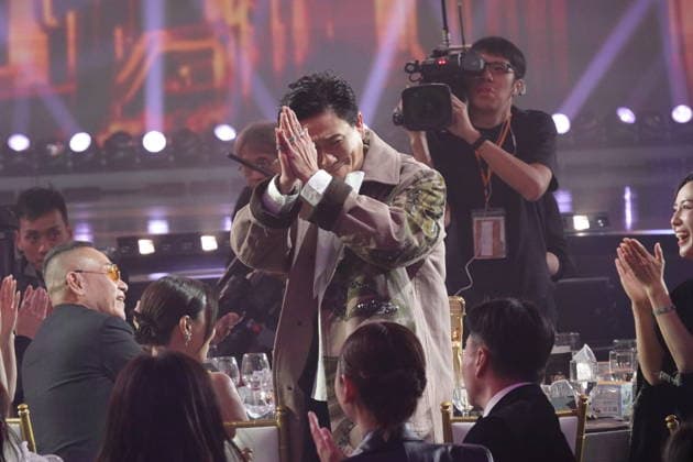 MACAO, CHINA - JANUARY 04: Actor Bosco Wong Chung-chak wins the Best Actor award at the TVB Anniversary Awards 2025 on January 4, 2026 in Macao, China.  Copyright: xVCGx 111613292509