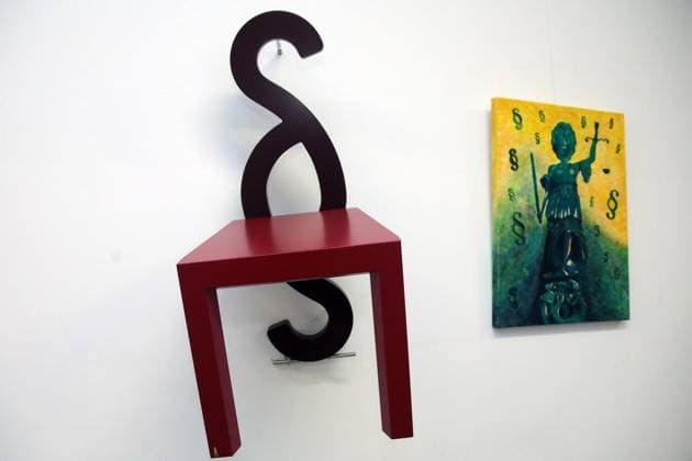 New exhibition with works by 18 artists who have worked at the Rheinelbe Art Station at the Ückendorf Justice Center in Gelsenkirchen FOR EDITORIAL PURPOSES ONLY p New exhibition with works by 18 artists who have worked at the Rheinelbe Art S Copyright: FrankxOppitz doc840316kgdl0jgxumk2v ,EDITORIAL USE ONLY Copyright: FrankxOppitz