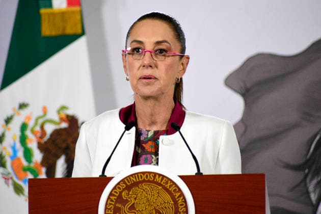 Mexico™s President Claudia Sheinbaum Holds Briefing About Nicolas Maduro Mexico™s President Claudia Sheinbaum Pardo, speaks about the arrest of President Nicolas Maduro by US forces in a military operation for conspiracy to commit narcoterrorism during a news conference at National Palace. on January 5, 2026 in Mexico City, Mexico. (Photo by Luis Barron Eyepix Group) Copyright: xLuisxBarronx xEyepixxGroupx LB_05012026_174507