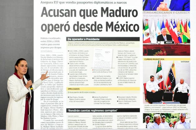 MexicoÃ¢â‚¬â ¢s President Claudia Sheinbaum Pardo, speaks about the arrest of President Nicolas Maduro by US forces in a military operation for conspiracy to commit narcoterrorism during a news conference at National Palace. on January 5, 2026 in Mexico City, Mexico. Mexico City Mexico - ZUMAe321 20260105_zia_e321_003 Copyright: xLuisxBarronx