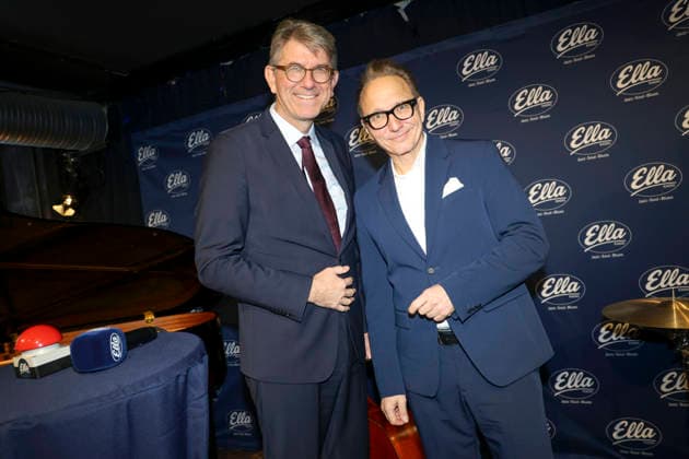 Ella Radio Jazz, Soul and Blues , program start in Berlin and Potsdam, 05 01 2026 Oliver Dunk and the Federal Government Commissioner for Culture and the Media BKM Dr Wolfram Weimer press the red button at 12 00 noon and Ella goes on air 05 01 2026 at Zig Zag Jazz Club Berlin Zig Zag Jazz Club Berlin Germany Copyright: xBrigittexDummerx
