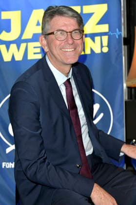 Wolfram Weimer at the photo session for the launch of the new jazz station Ella Radio at the Zig Zag Jazz Club Berlin, 05 01 2025 Foto:xM.xBehrensx xFuturexImagex ella_6114