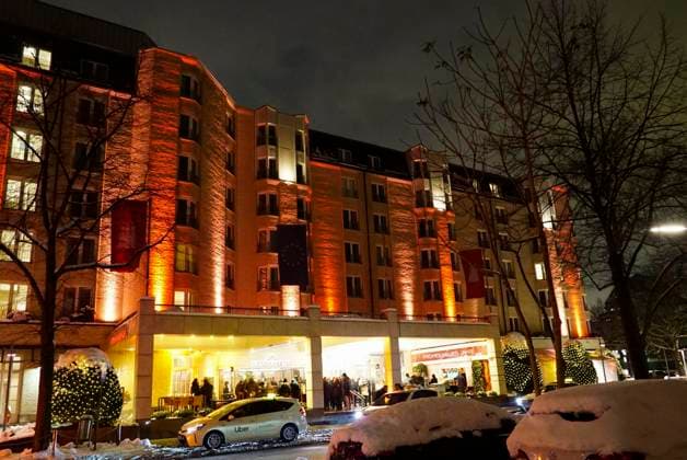 cntv exterior view at the New Years reception punch under the roof 2026 the Hotel Grand Elysee in Hamburg Hamburg Germany