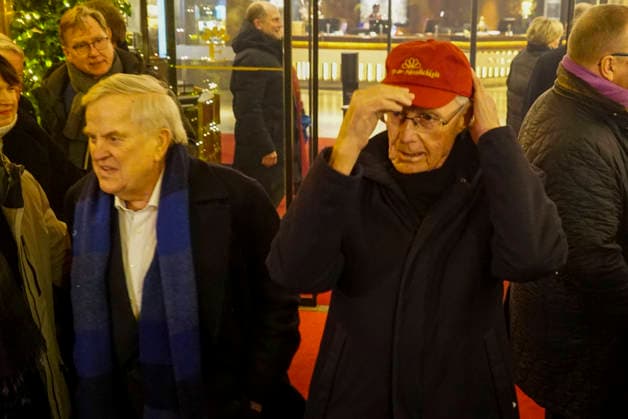 cntv Eugen Block with ex soccer player Harry Baehre HSV at the New Years reception Punsch unterm Dach 2026 at the Hotel Grand Elysee in Hamburg Hamburg Germany