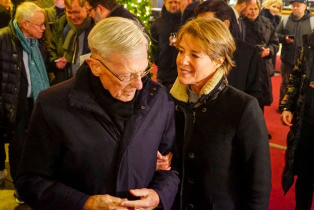 cntv Eugen Block father with his daughter Christina Block the founder of the steakhouse chain Block House at the New Years reception punch under the roof 2026 at the Hotel Grand Elysee Hamburg Germany