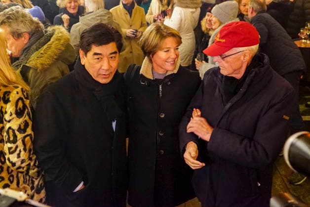 cntv Eugen Block father with his daughter Christina Block Tashi Takang hotel director of the Grand ElysÃ e Hamburg the founder of the steakhouse chain Block House at the New Years reception punch under the roof 2026 at the Hotel Grand Elysee Hamburg Germany