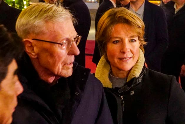 cntv Eugen Block father with his daughter Christina Block Tashi Takang hotel director of the Grand ElysÃ e Hamburg the founder of the steakhouse chain Block House at the New Years reception punch under the roof 2026 at the Hotel Grand Elysee Hamburg Germany