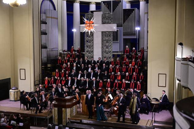 Johann Sebastian Bach Christmas Oratorio Cantatas 4 to 6, Bachchor Görlitz, Neue Lausitzer Philharmonie, conductor KMD Reinhard Seeliger, organ Katy von Ramin, soloists Liudmila Lokaichuk, Annekathrin Laabs, Timo Rößner, Christian Henneberg, Mareike Riechen, Kreuzkirche Görlitz, 05 01 2026 Copyright: xMatthiasxWehnertx