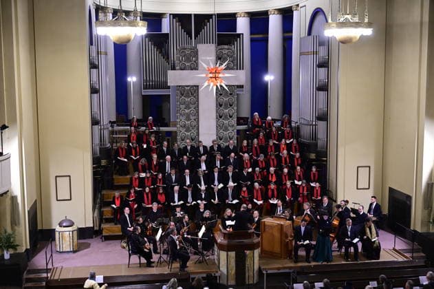 Johann Sebastian Bach Christmas Oratorio Cantatas 4 to 6, Bachchor Görlitz, Neue Lausitzer Philharmonie, conductor KMD Reinhard Seeliger, organ Katy von Ramin, soloists Liudmila Lokaichuk, Annekathrin Laabs, Timo Rößner, Christian Henneberg, Mareike Riechen, Kreuzkirche Görlitz, 05 01 2026 Copyright: xMatthiasxWehnertx